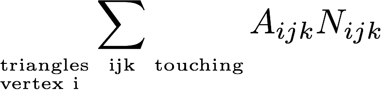 area weighted normal eqn